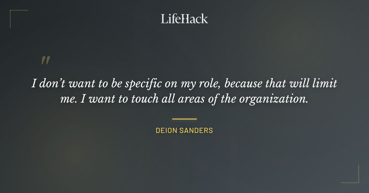 Quote by Deion Sanders