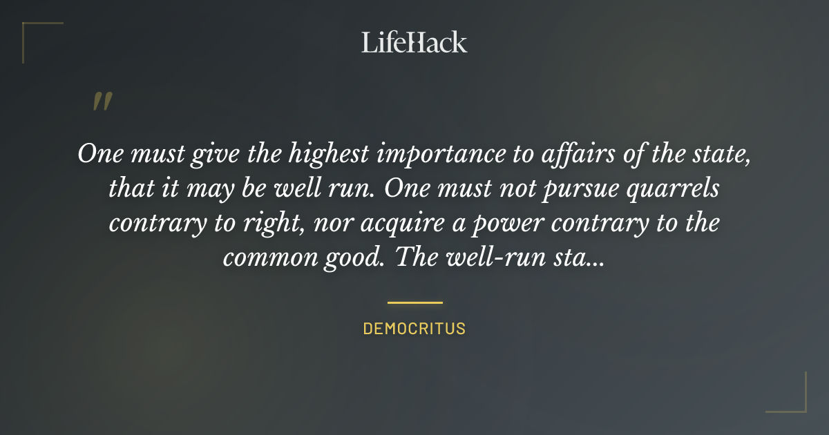 Quote by Democritus