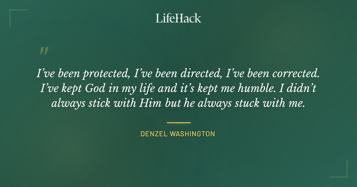 Quote by Denzel Washington