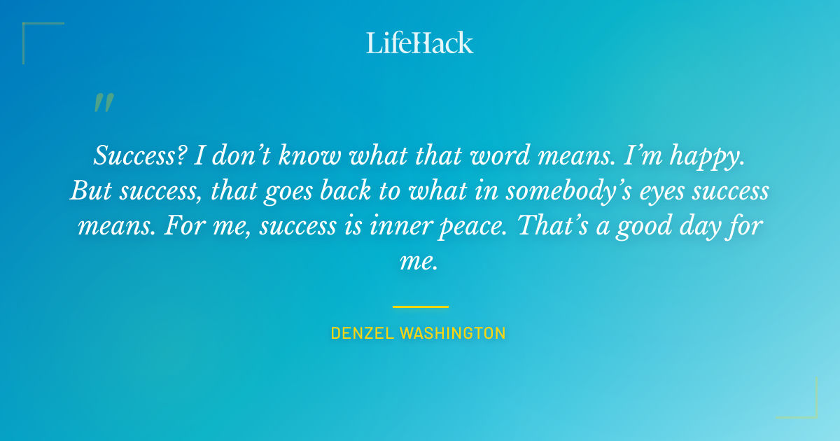 Quote by Denzel Washington