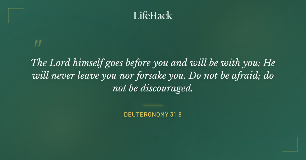 Quote by Deuteronomy 31:8