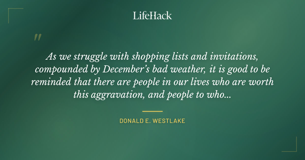 Quote by Donald E. Westlake