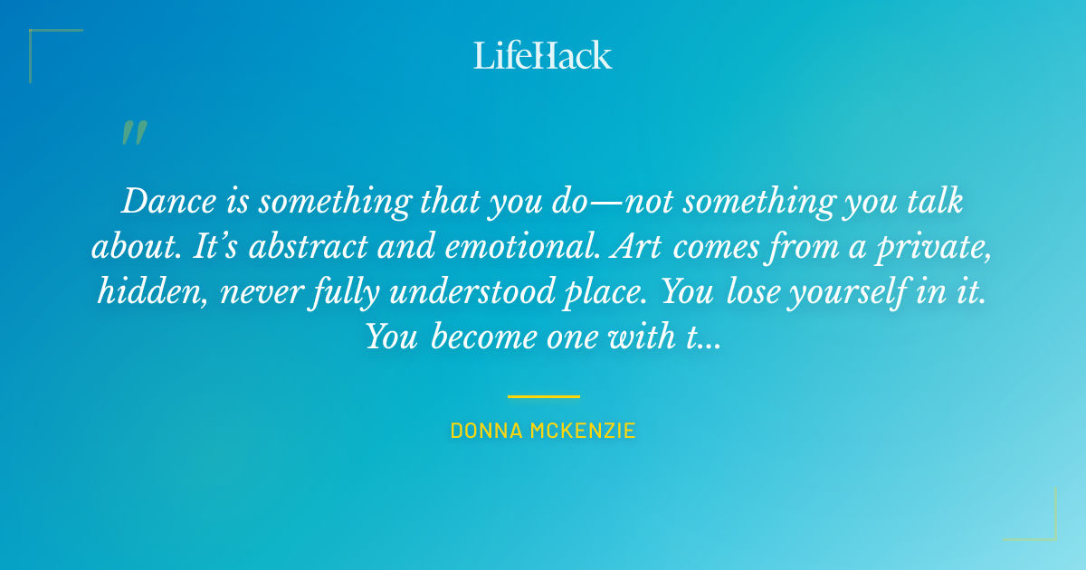 Quote by Donna McKenzie