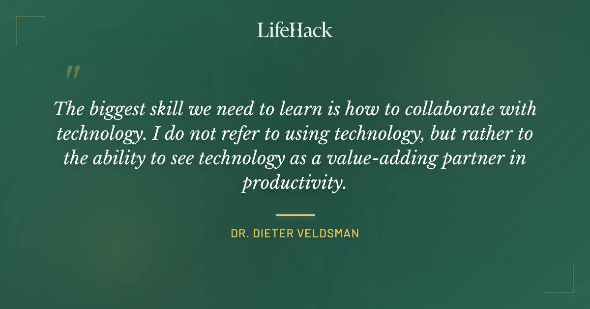 Quote by Dr. Dieter Veldsman