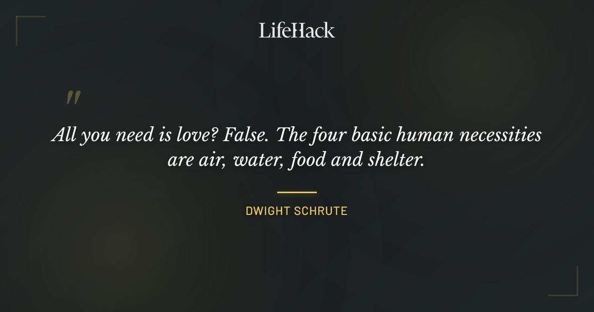 Quote by Dwight Schrute