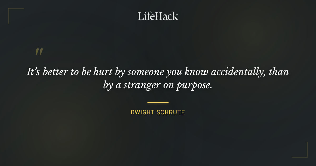 Quote by Dwight Schrute