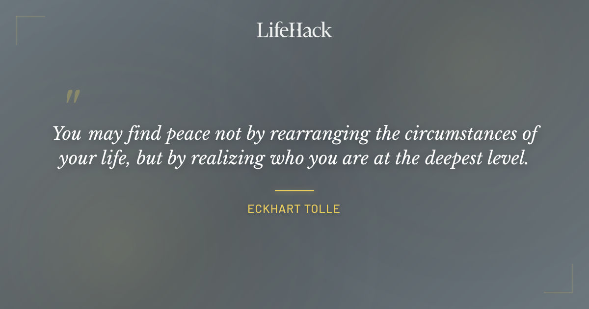 Quote by Eckhart Tolle