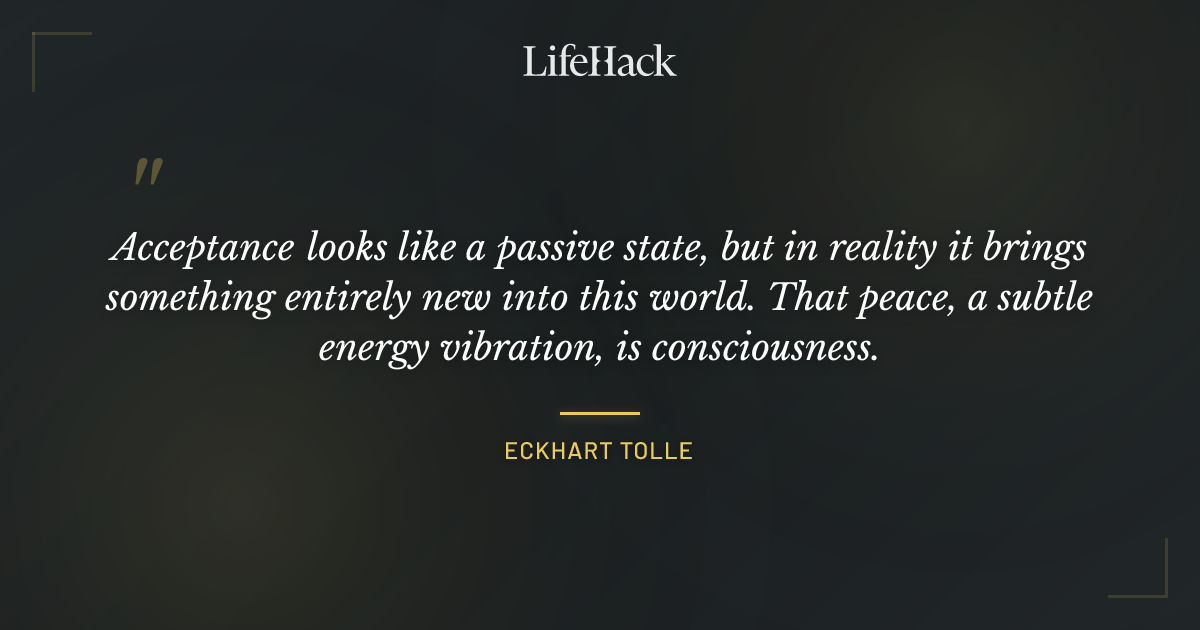Quote by Eckhart Tolle