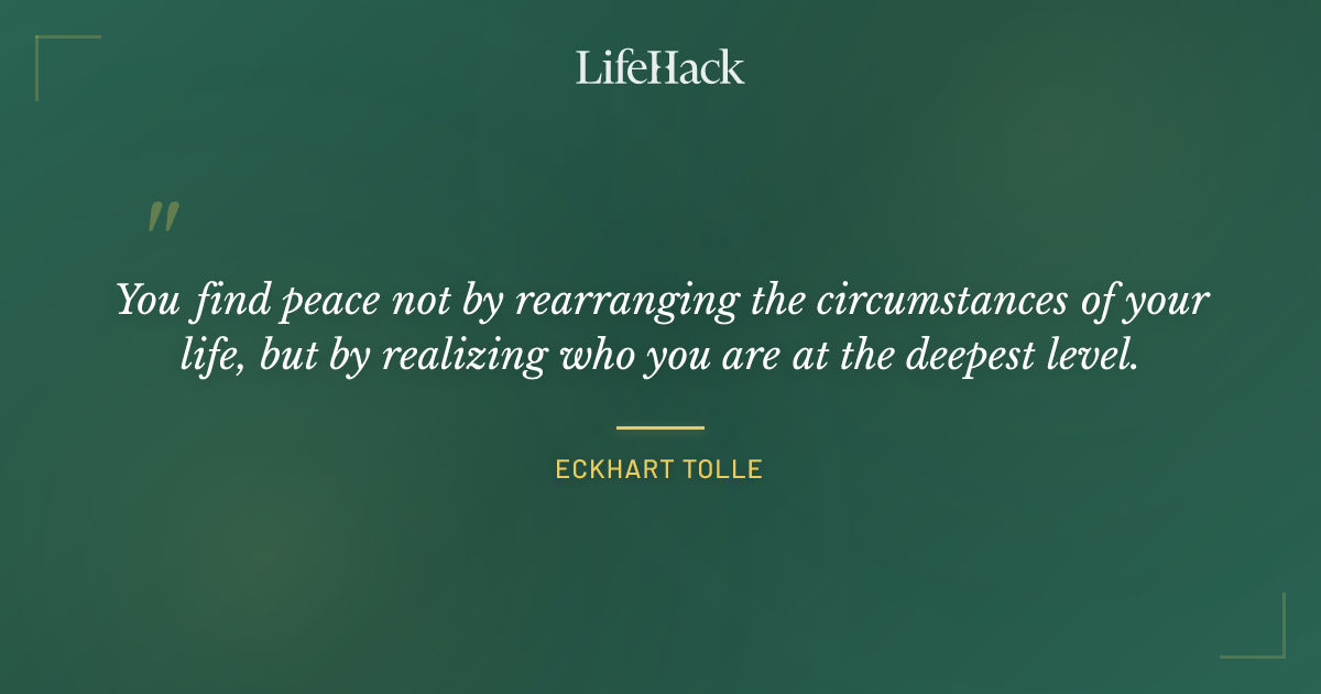 Quote by Eckhart Tolle
