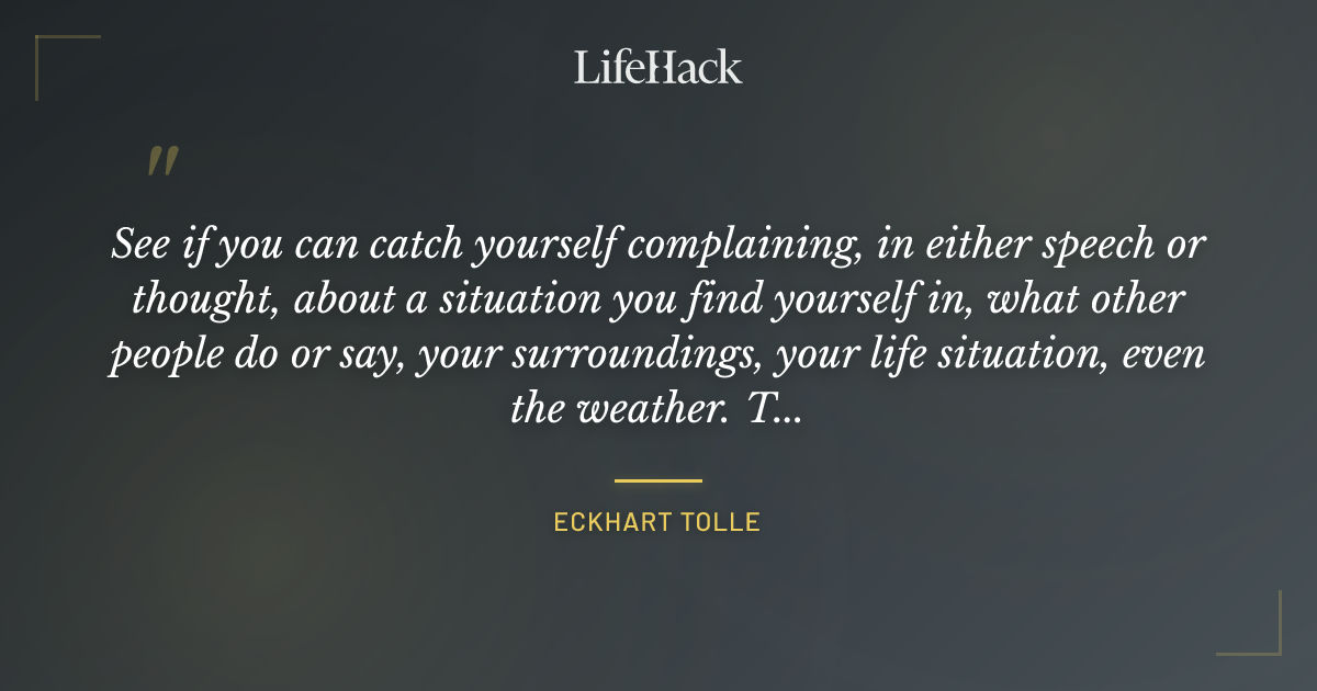 Quote by Eckhart Tolle