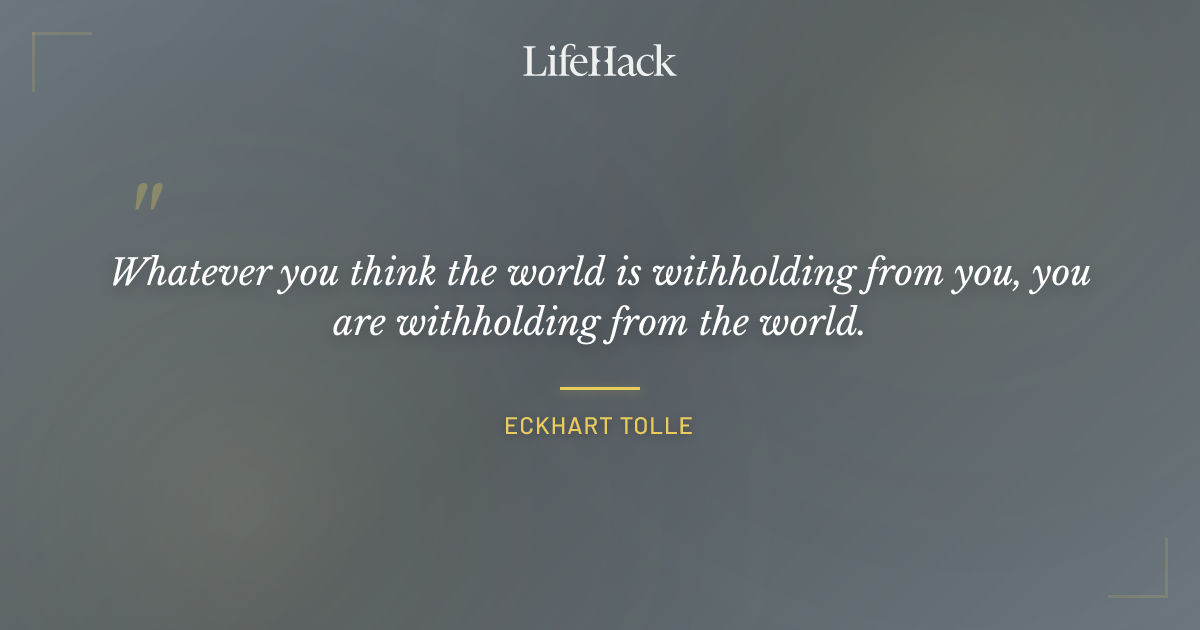 Quote by Eckhart Tolle