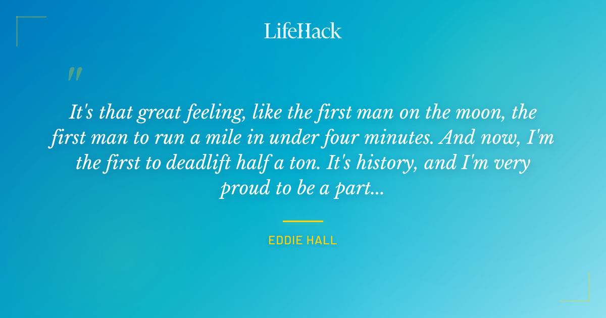 Quote by Eddie Hall