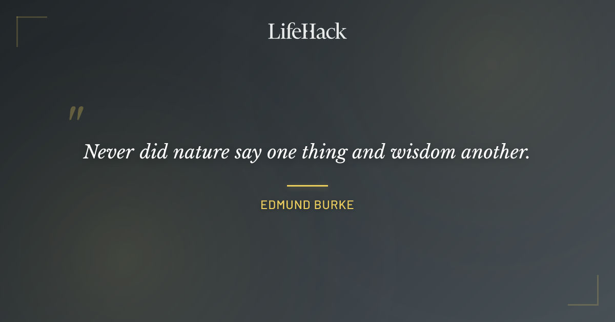 Quote by Edmund Burke