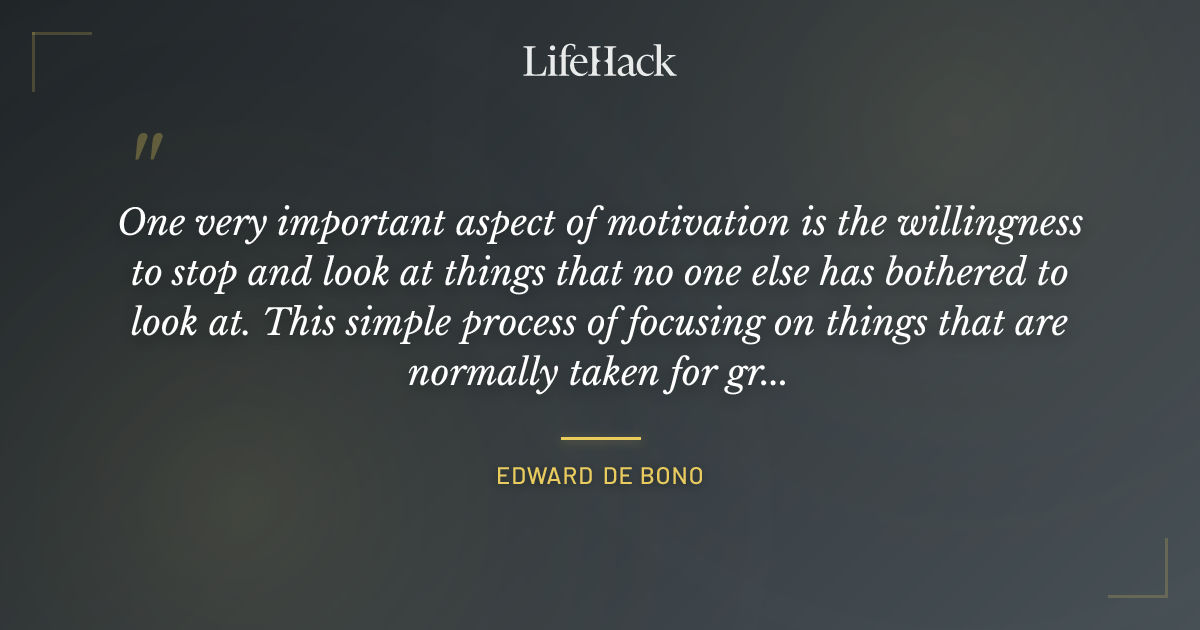 Quote by Edward de Bono