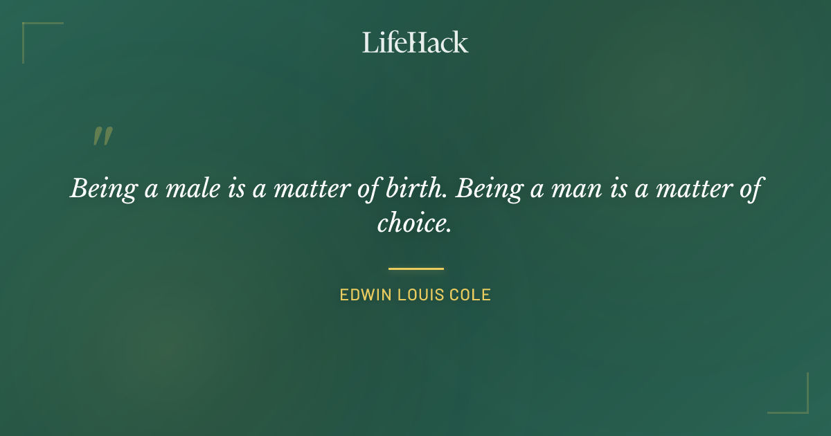 Quote by Edwin Louis Cole