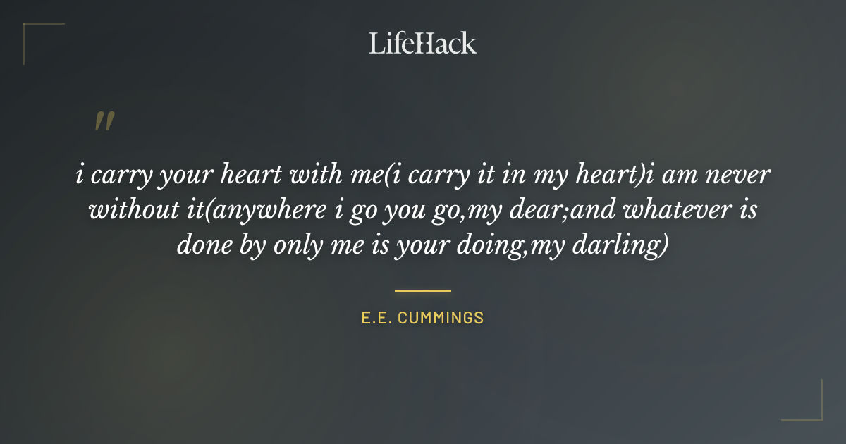 Quote by E.E. Cummings