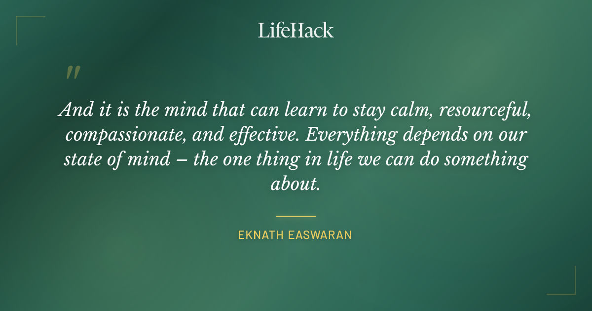 Quote by Eknath Easwaran