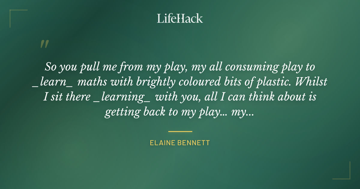Quote by Elaine Bennett