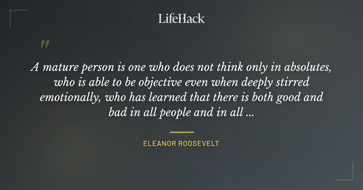 Quote by Eleanor Roosevelt