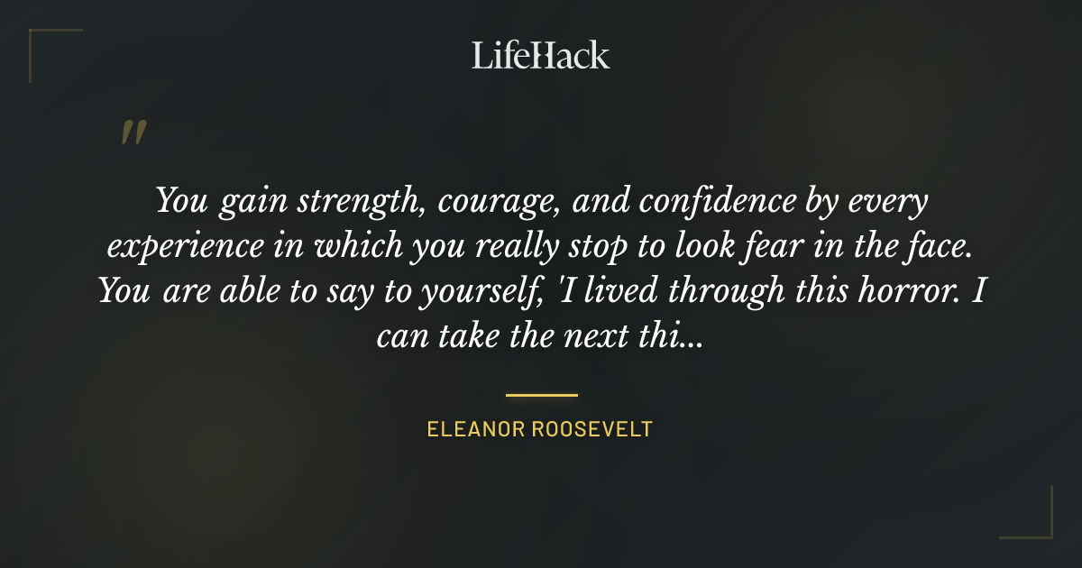 Quote by Eleanor Roosevelt
