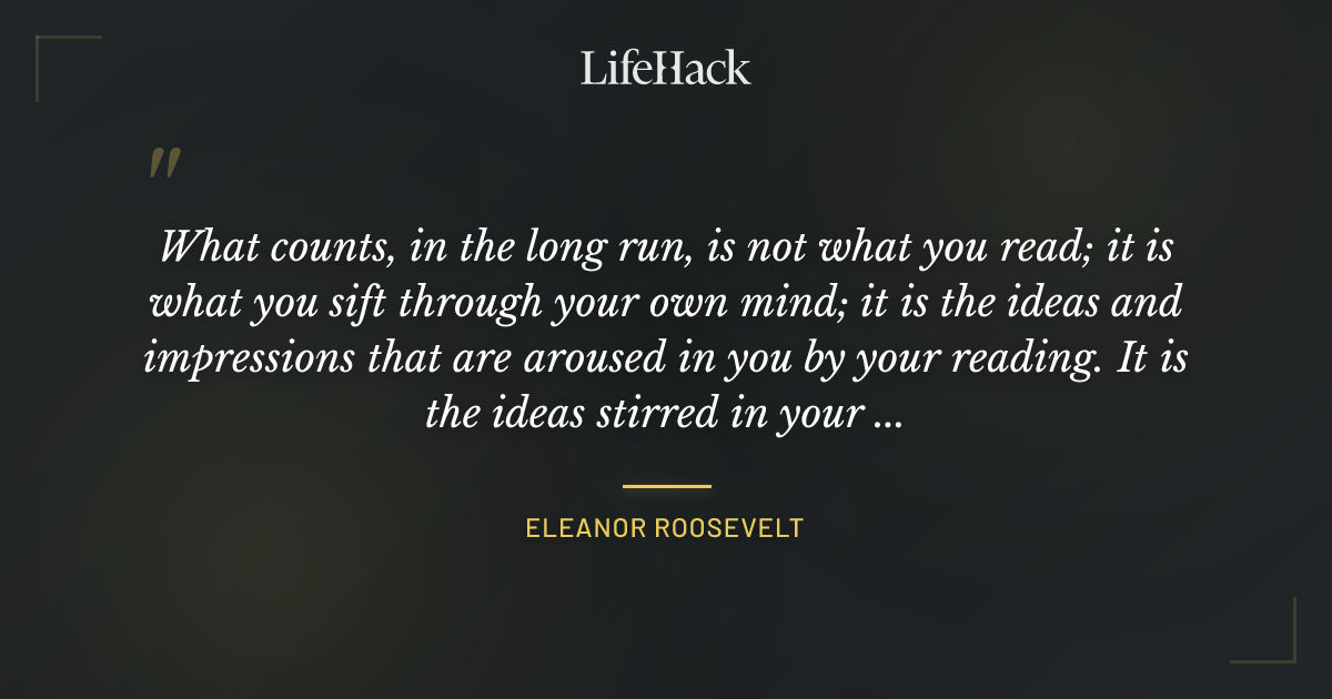 Quote by Eleanor Roosevelt