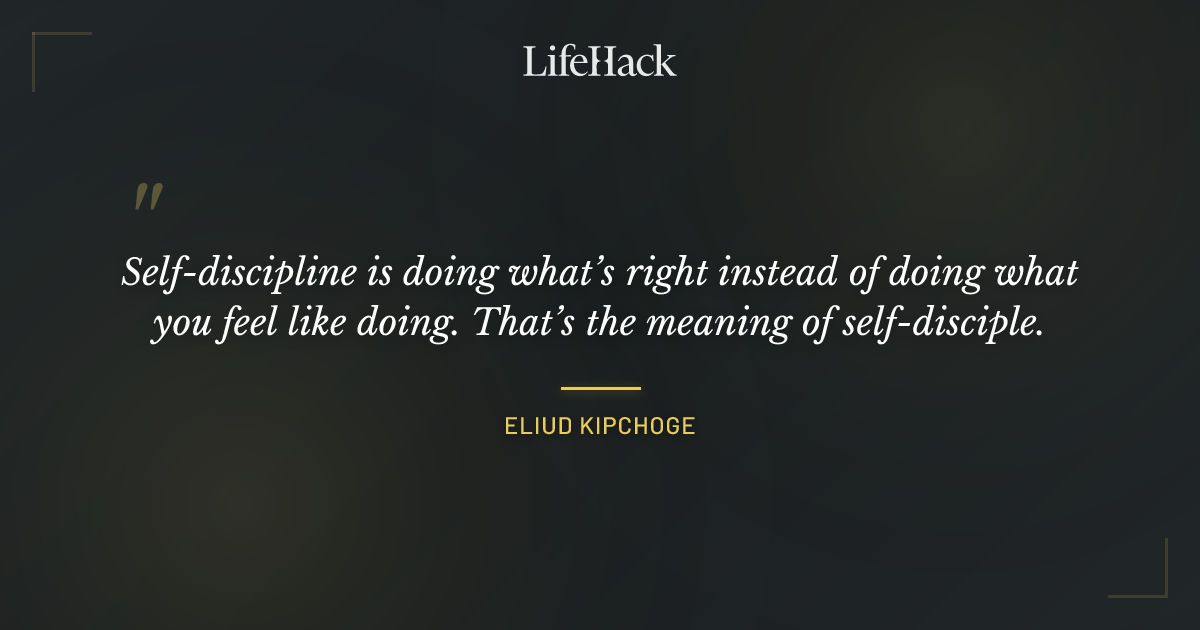 Quote by Eliud Kipchoge