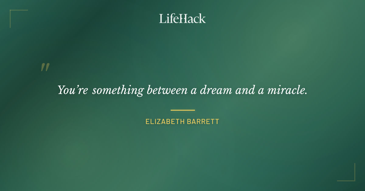 Quote by Elizabeth Barrett