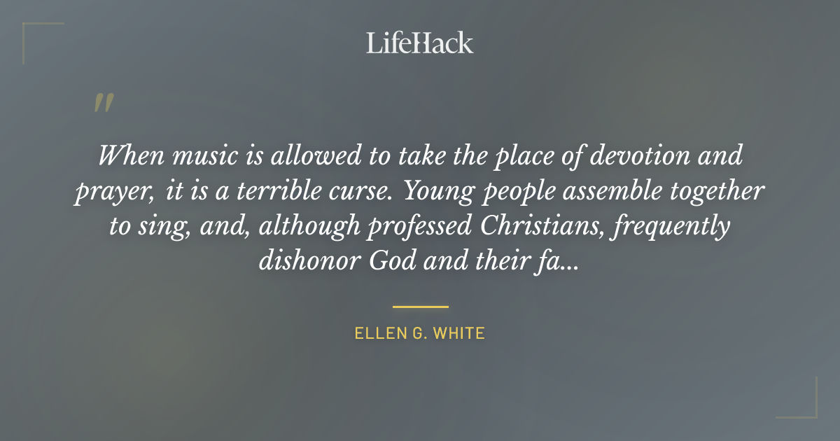 Quote by Ellen G. White