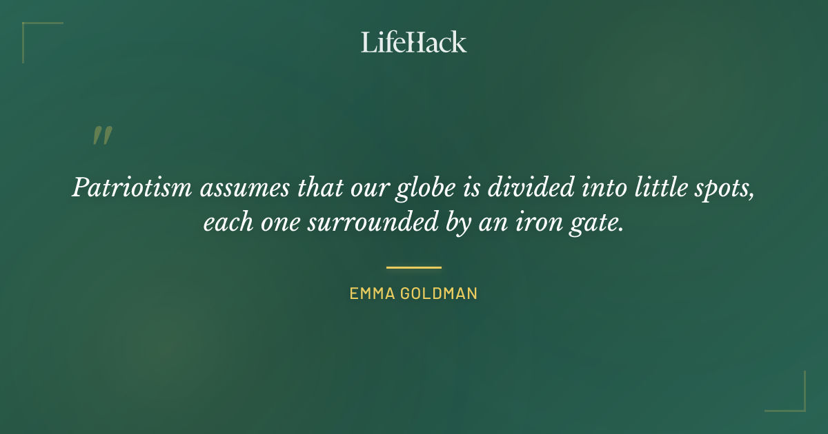 Quote by Emma Goldman