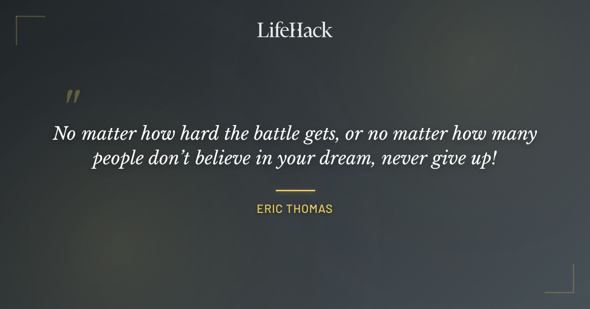 Quote by Eric Thomas
