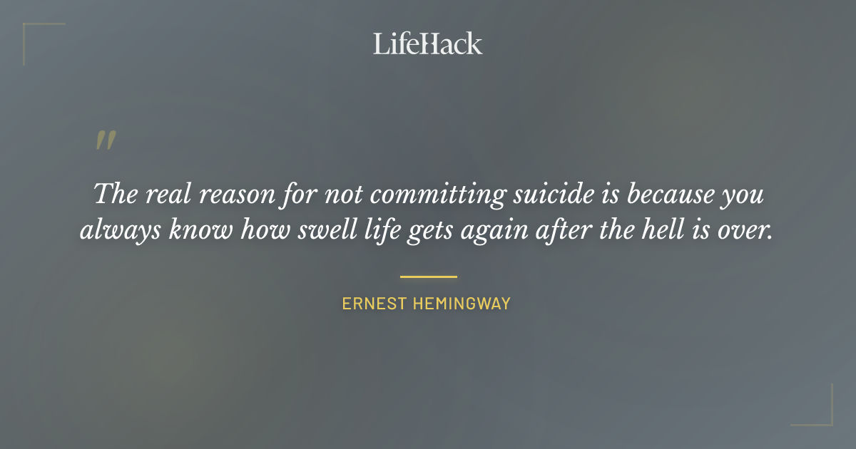 Quote by Ernest Hemingway