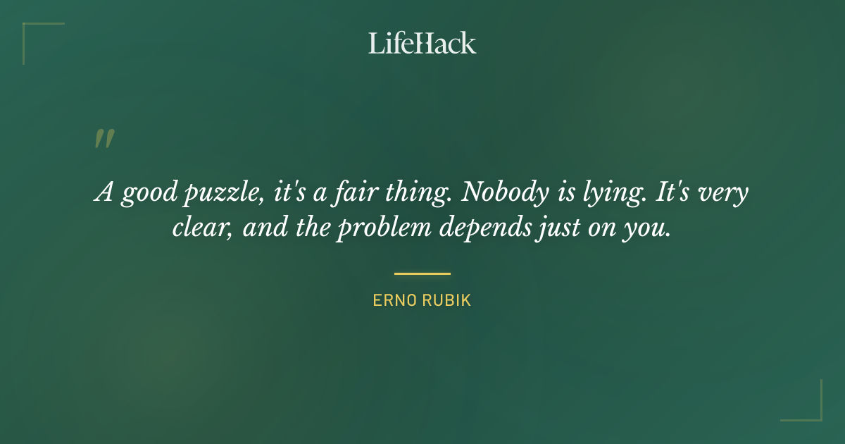 Quote by Erno Rubik