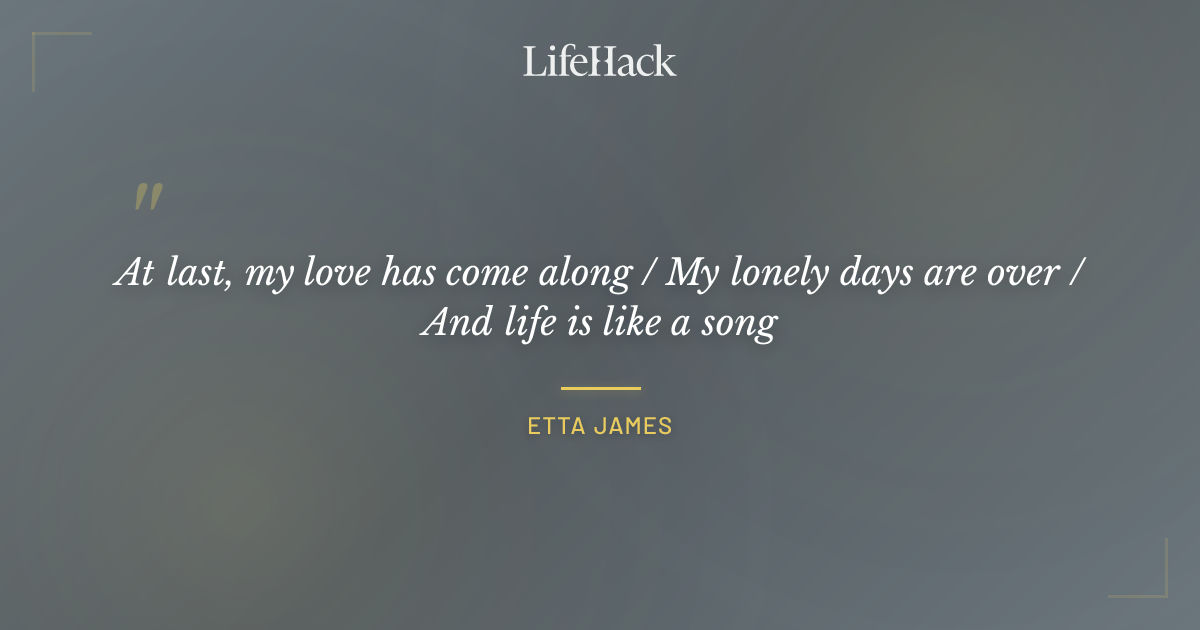 Quote by Etta James