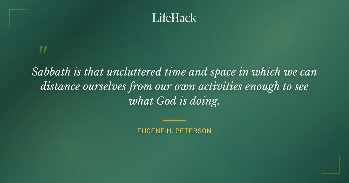 Quote by Eugene H. Peterson