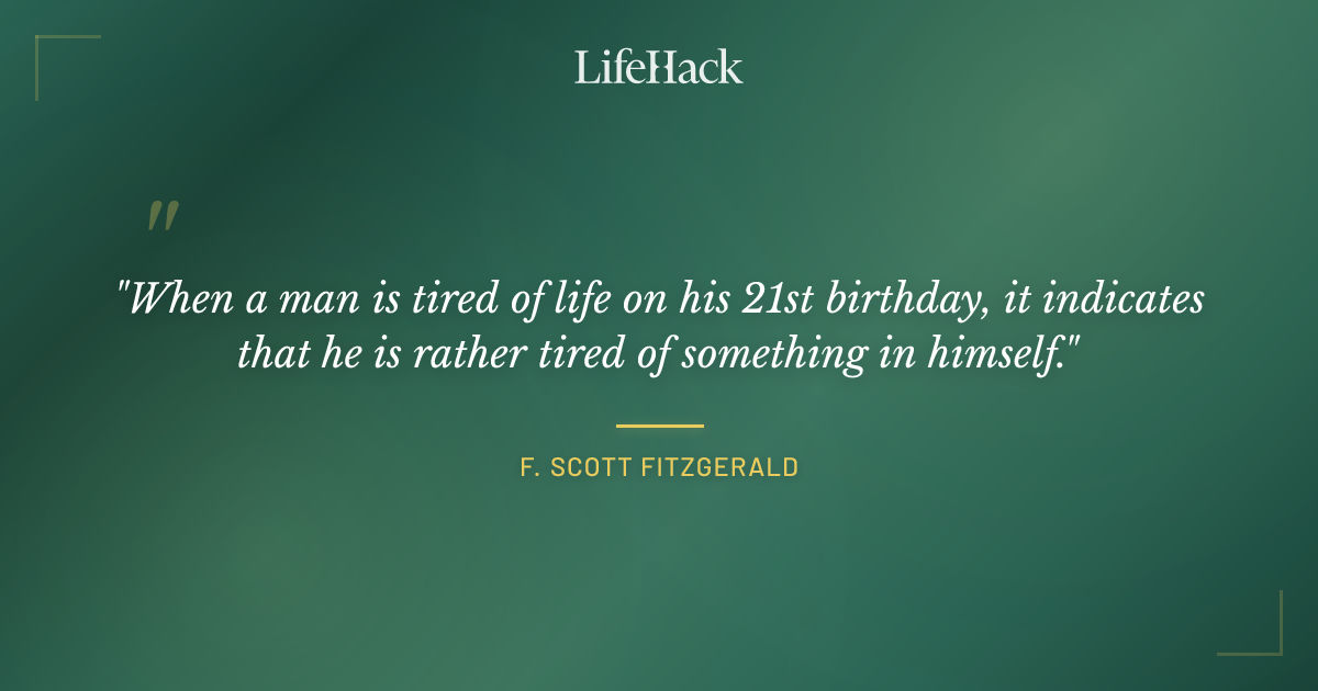 Quote by F. Scott Fitzgerald