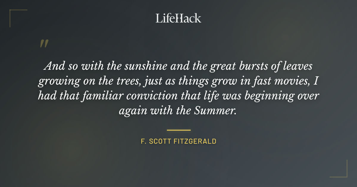 Quote by F. Scott Fitzgerald