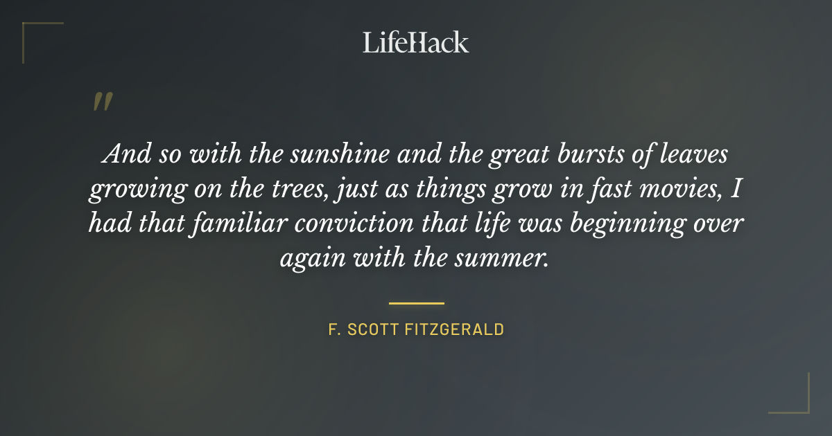 Quote by F. Scott Fitzgerald