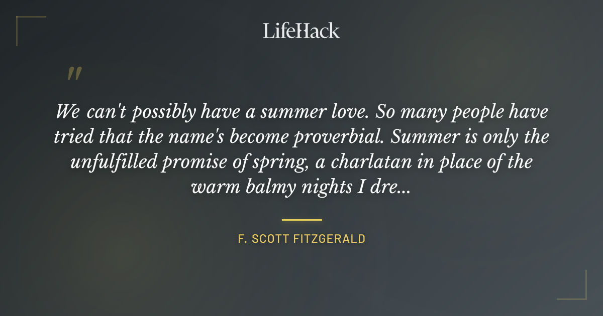 Quote by F. Scott Fitzgerald