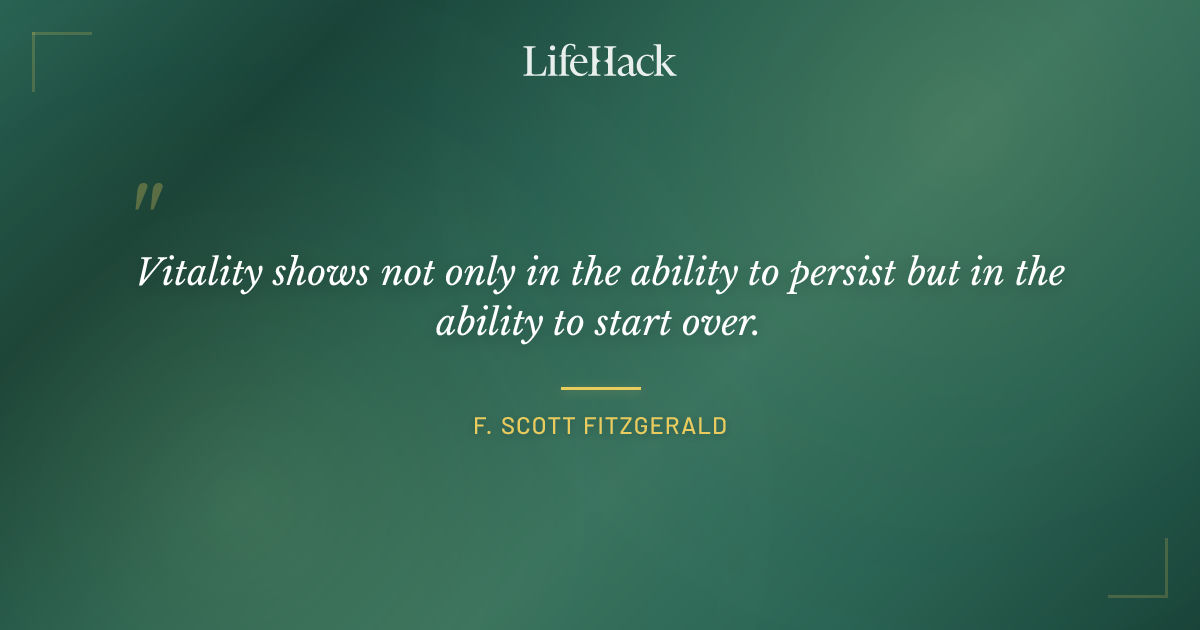 Quote by F. Scott Fitzgerald