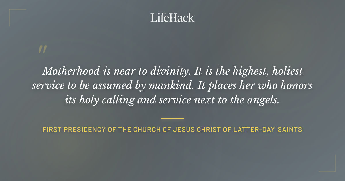 Quote by First Presidency of The Church of Jesus Christ of Latter-day Saints