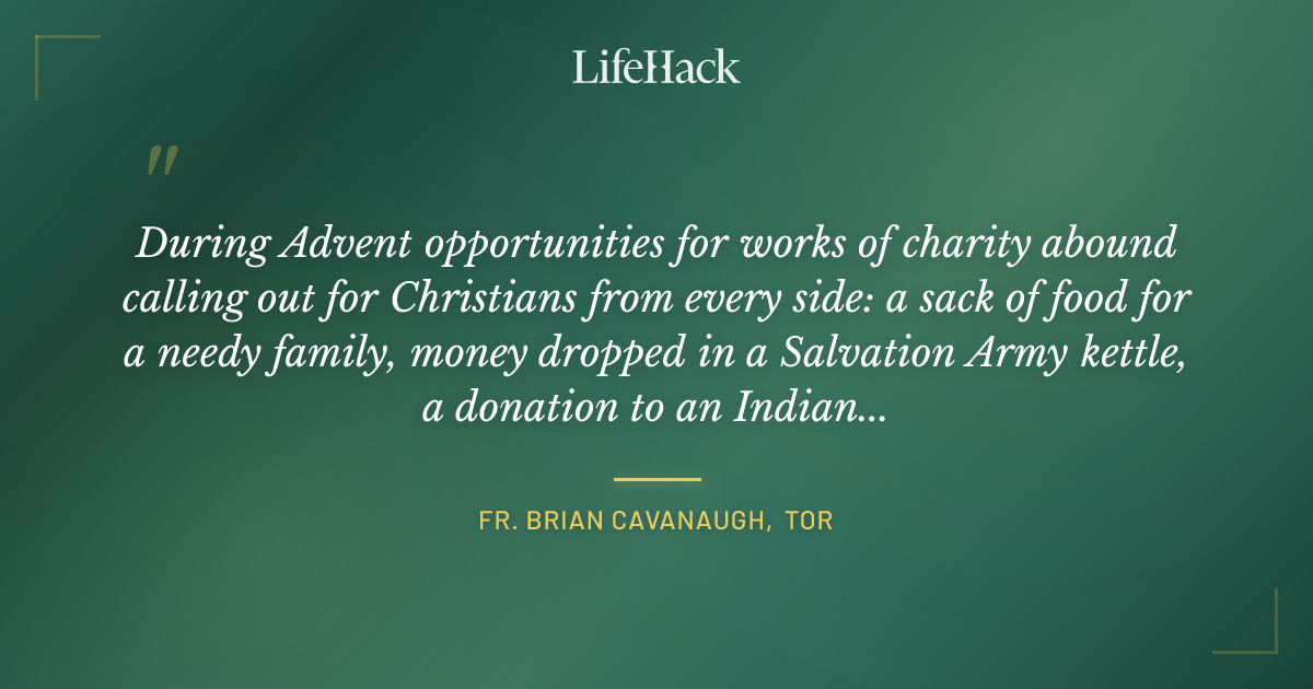 Quote by Fr. Brian Cavanaugh, TOR