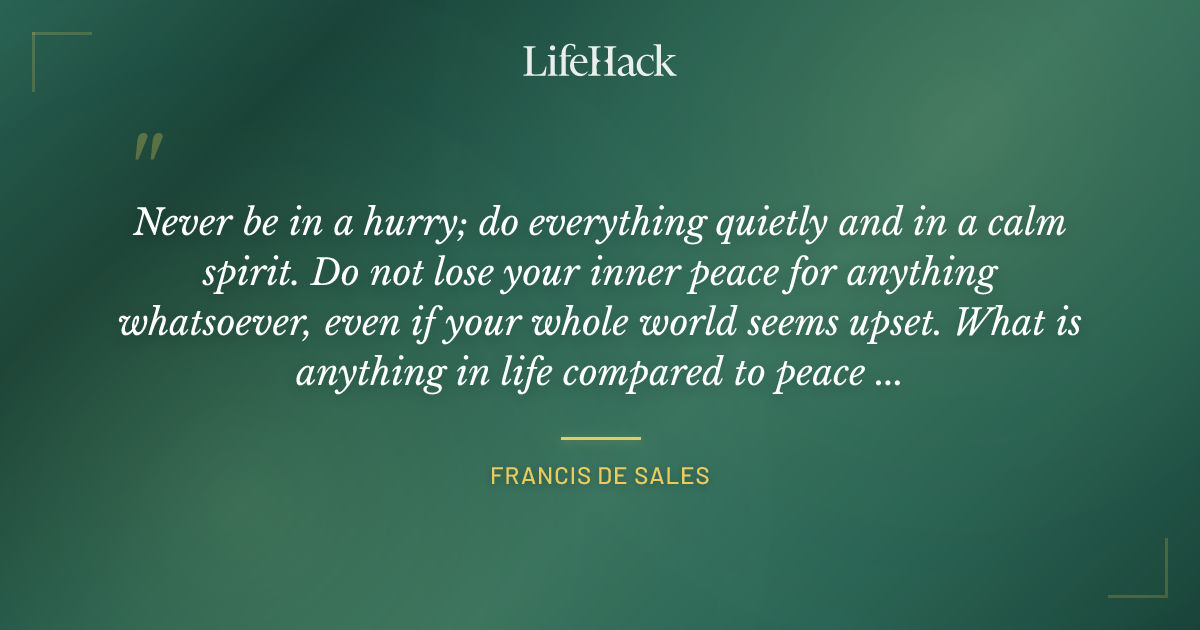 Quote by Francis de Sales