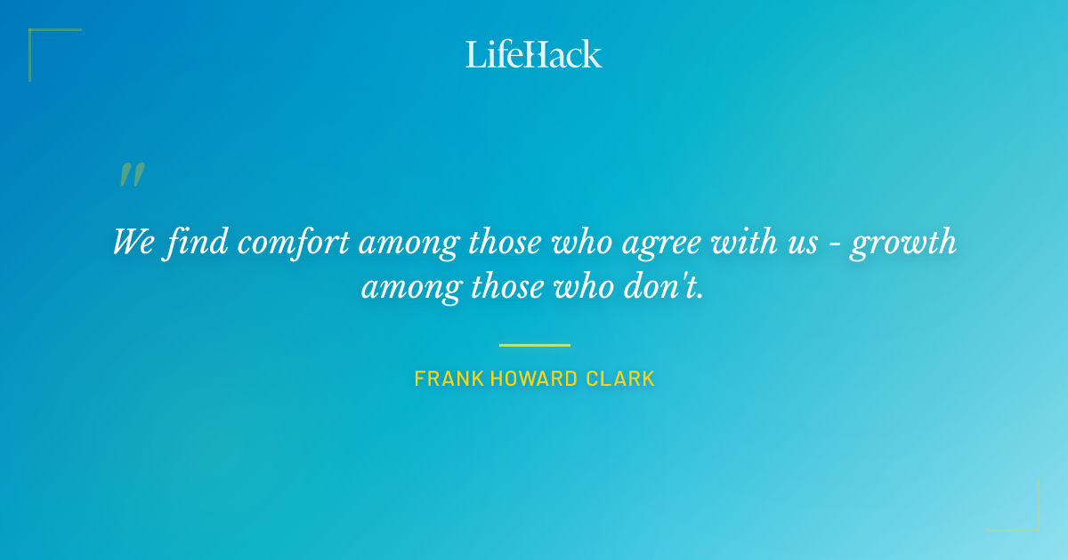 Quote by Frank Howard Clark