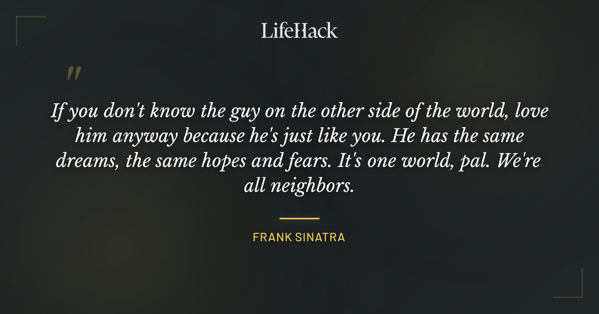 Quote by Frank Sinatra