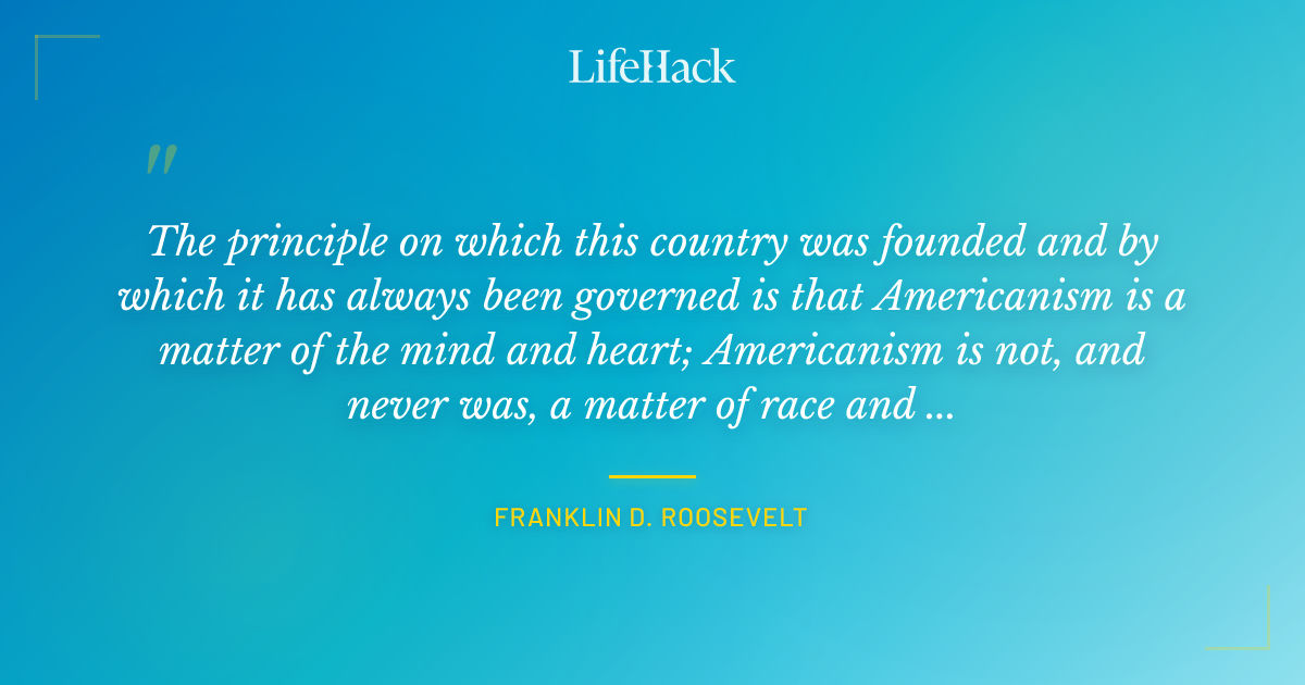 Quote by Franklin D. Roosevelt
