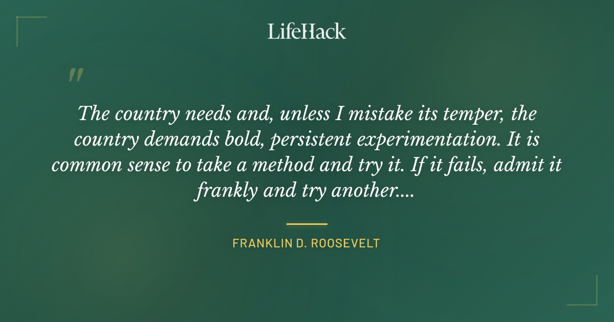 Quote by Franklin D. Roosevelt