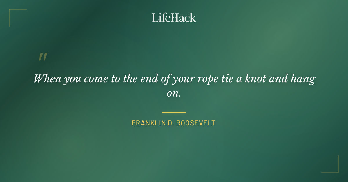 Quote by Franklin D. Roosevelt