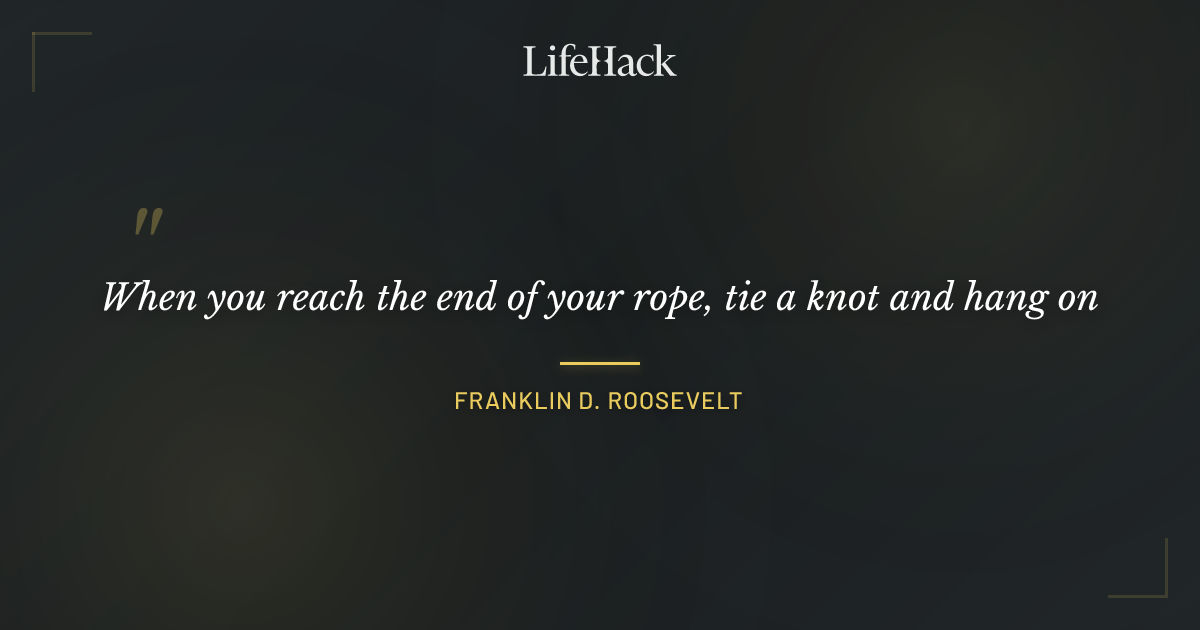 Quote by Franklin D. Roosevelt