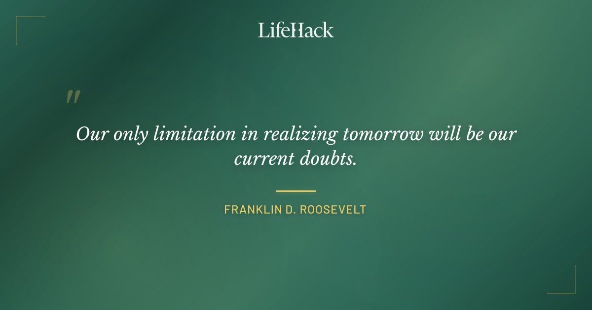 Quote by Franklin D. Roosevelt