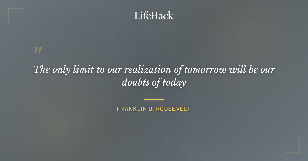 Quote by Franklin D. Roosevelt